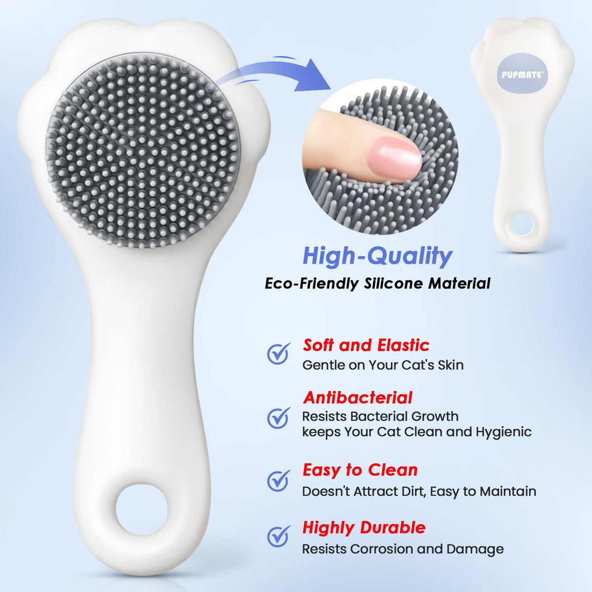 Waterless Cat Shampoo with Cat Brush - No Rinse Foam Dry Shampoo | Deep Cleansing Relieves Itchy