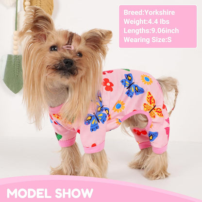 Dog Pajamas Small Sized Dogs Stretchable Summer Dog Clothes Pjs 4 Legs Girl Boy Cute Soft Puppy