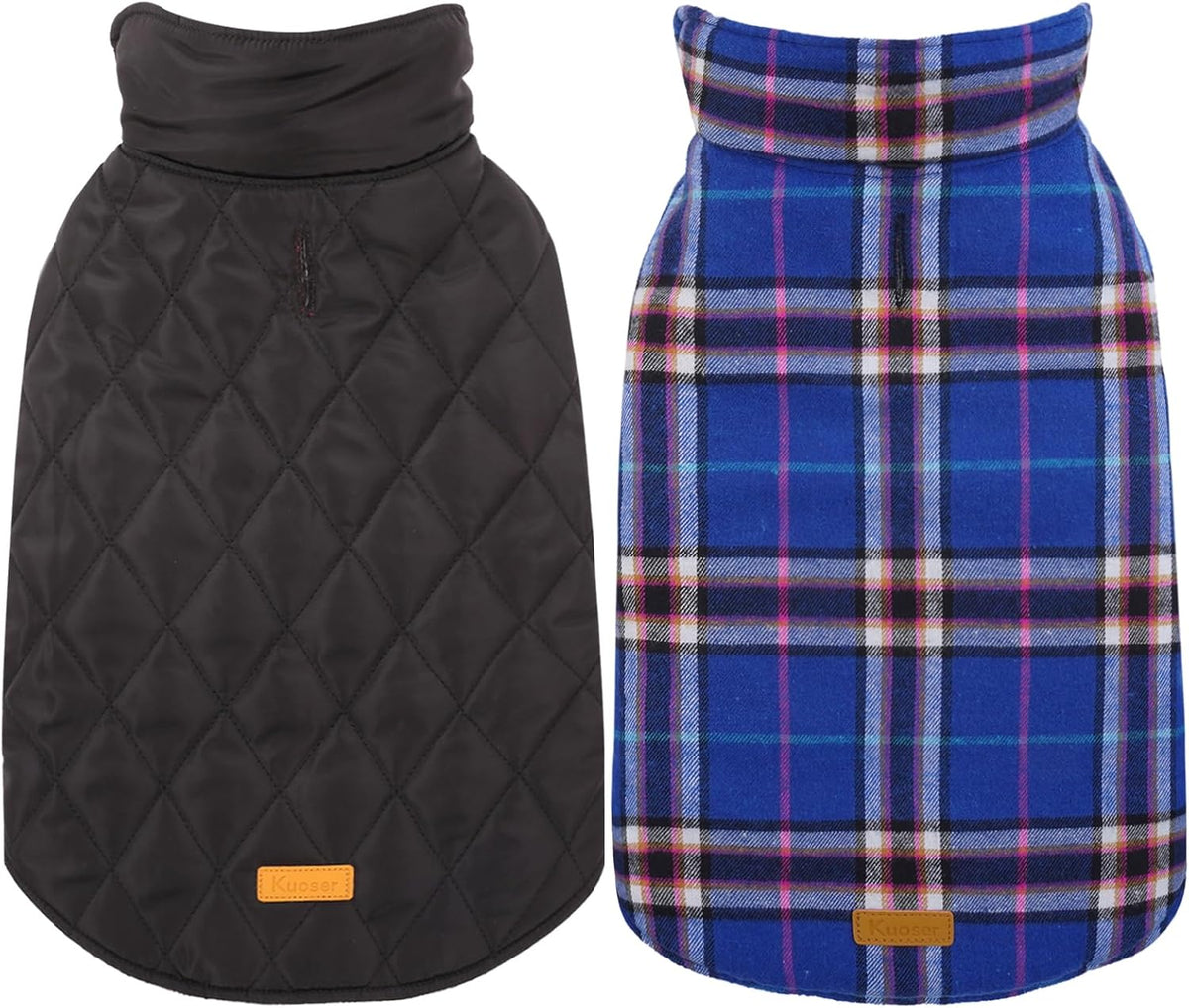 Kuoser Warm Dog Coat, Waterproof Dog Jacket for Extra Large Dogs, Adjustable Durable XXL Doggie