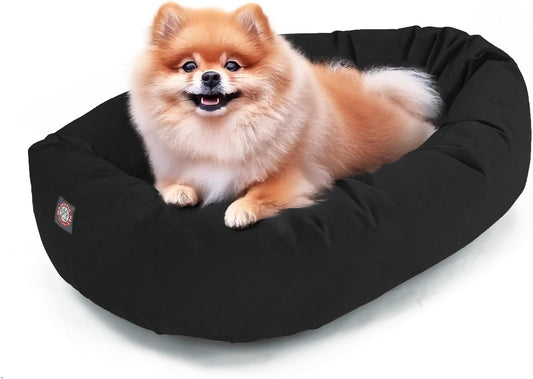 Majestic Pet 24 Inch Suede Shredded Memory Foam Mix Calming Small Dog Bed Washable 24 x 19 x 7
