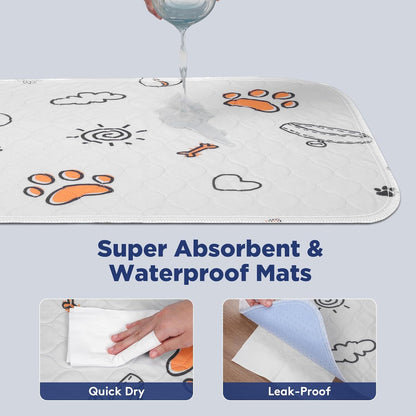Washable Pee Pads for Dogs, 2 Pack Large 34"x36" Super Absorbent Reusable Puppy Pads Pet Training
