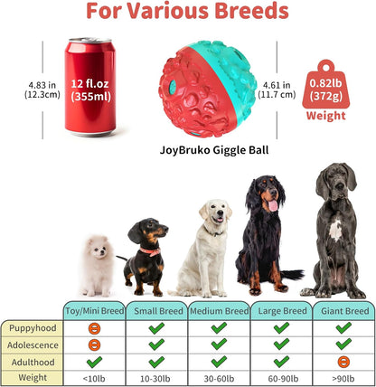 Dog Ball for Aggressive Chewers - Interactive Dog Toy Balls Fun Squeaky Sound to Keep Them Busy