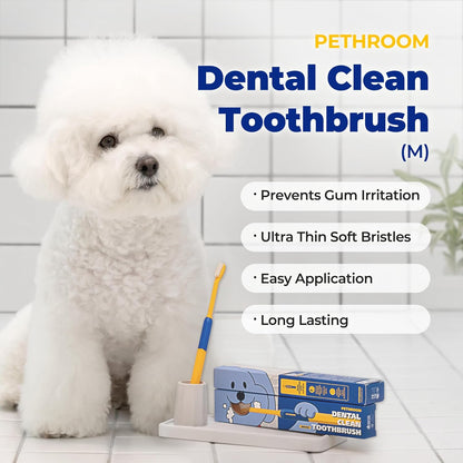PETHROOM] Pet Toothbrush | Dogs and Cats Teeth Brushing Cleaning Tooth Care | Soft Bristle Cleaning