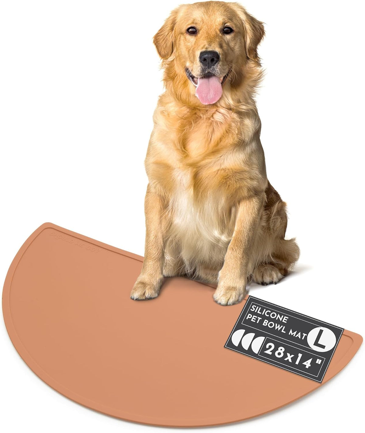 Waterproof Silicone Pet Food Mat - Non-Slip Spill-Proof Feeding Mats for Floors, Raised Edge Design