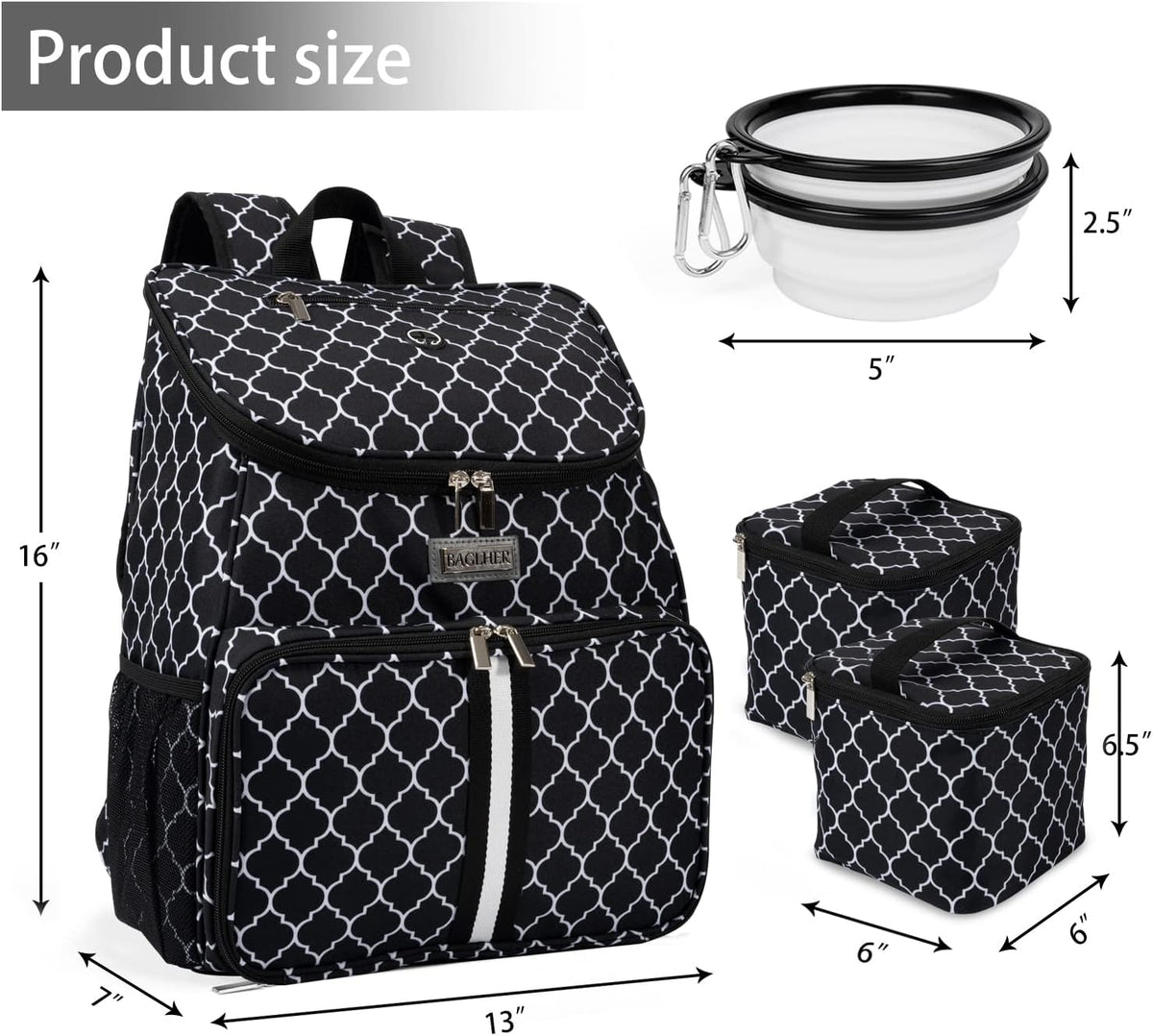 BAGLHER丨Dog Travel Bag, Airline Approved Pet Supplies Backpack, Dog Travel Backpack with 2 Silicone
