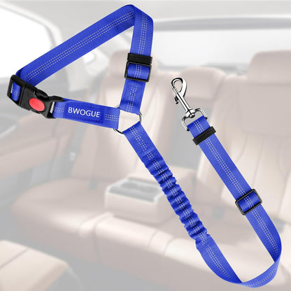 BWOGUE Pet Dog Cat Seat Belts, Car Headrest Restraint Adjustable Safety Leads Vehicle Seatbelt