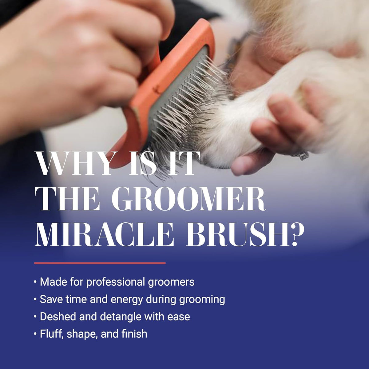 Chris Christensen Big G Dog Slicker Brush for Dogs (Goldendoodles, Labradoodles, Poodles), Groom