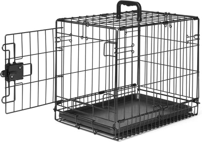 Amazon Basics Durable, Foldable Metal Wire Dog Crate with Tray, Single Door, 18 x 12.4 x 15 in