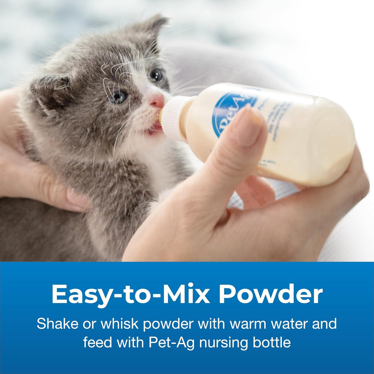 PetAg Goat’s Milk KMR Kitten Milk Replacer Powder - 12 oz - Powdered Kitten Formula with