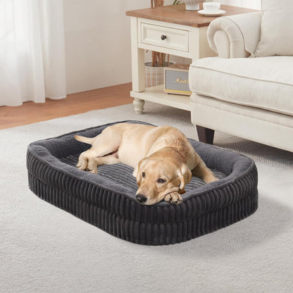 Orthopedic Dog Bed for Medium, Large Dogs Breeds, High Density Egg Crate Foam Dog Sofa Beds with
