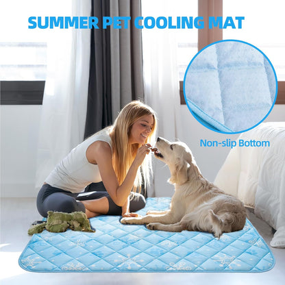 Homimp Dog Cooling Mat,27.5" x 38.5" Thicken Self-Cooling Mat for Dog Large,Internal Waterproof&