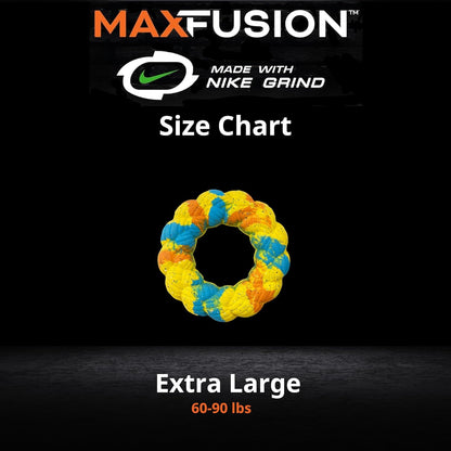 Max Fusion with Nike Grind, Arlee Roped Dog Toy, Chew Toy for Play, Fetch, Tug, L
