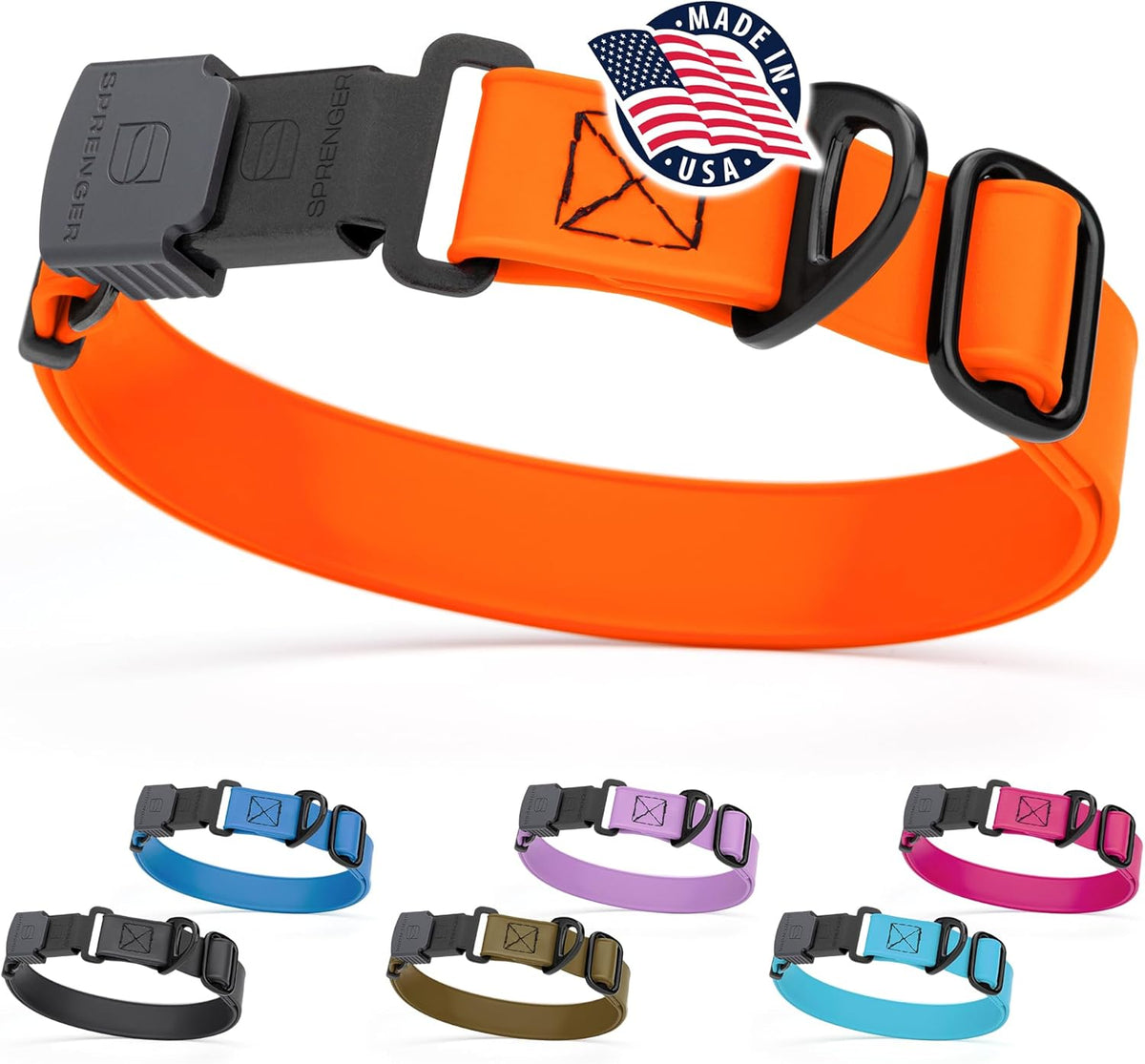 Dogline Biothane Waterproof Dog Collar with Herm Sprenger Stainless Steel Quick Release Buckle