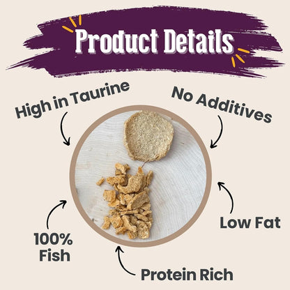 Farm To Pet - Cat Treat Crumbles - 3 oz Single Ingredient Fish Treat and Snacks - Healthy for
