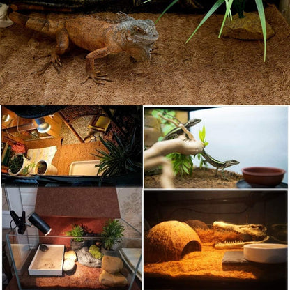 Hamiledyi Reptile Carpet 118" L x 16" W Natural Coconut Fiber Tortoise Carpet Mat for Pet Terrarium