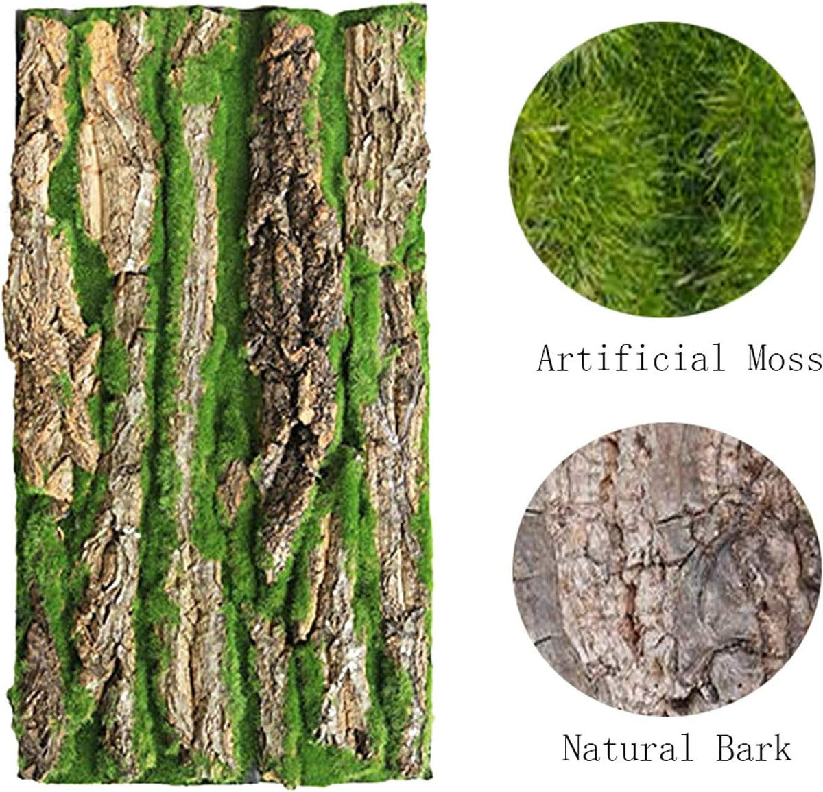 PINVNBY Reptile Cork Terrarium Background,Bearded Dragon Tank Natural Bark Backdrop Wall Habitat