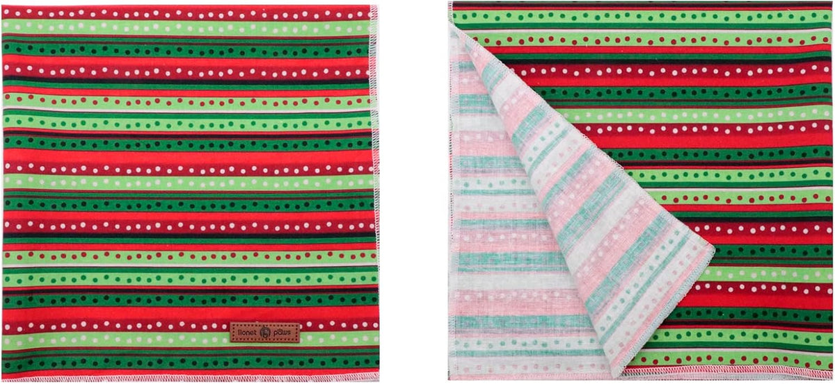 lionet paws Christmas Dog Bandana,Fabric Dogs Kerchief for Small Medium Large Dogs,Dog Cotton