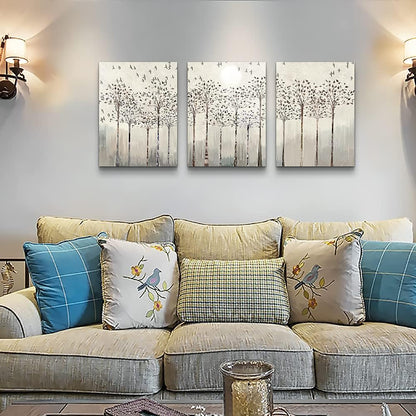 Trees And Birds Abstract Paintings Canvas Prints Wall Art For Bedroom Bathroom Wall Decor Office
