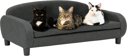 Paws & Purrs Multi-Cat Sofa Bed – 41.5″ Wide Elevated Pet Couch with 3″ Foam Mattress, Removable