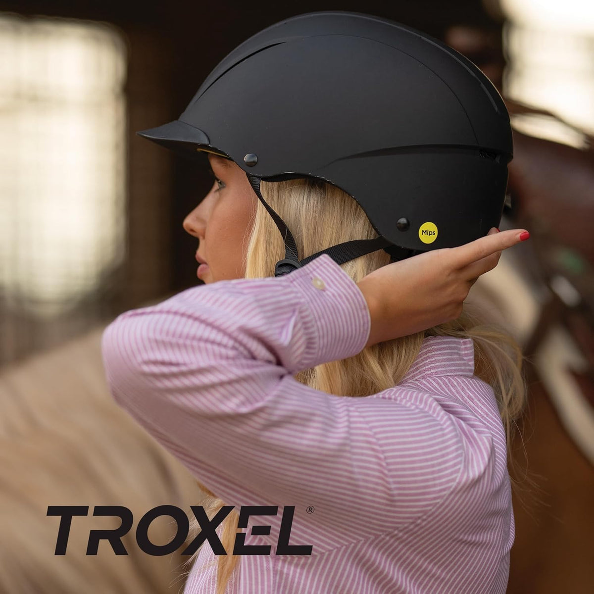 Troxel Spirit MIPS Technology Full Coverage Horse Riding Helmet, Horseback Riding Gear for