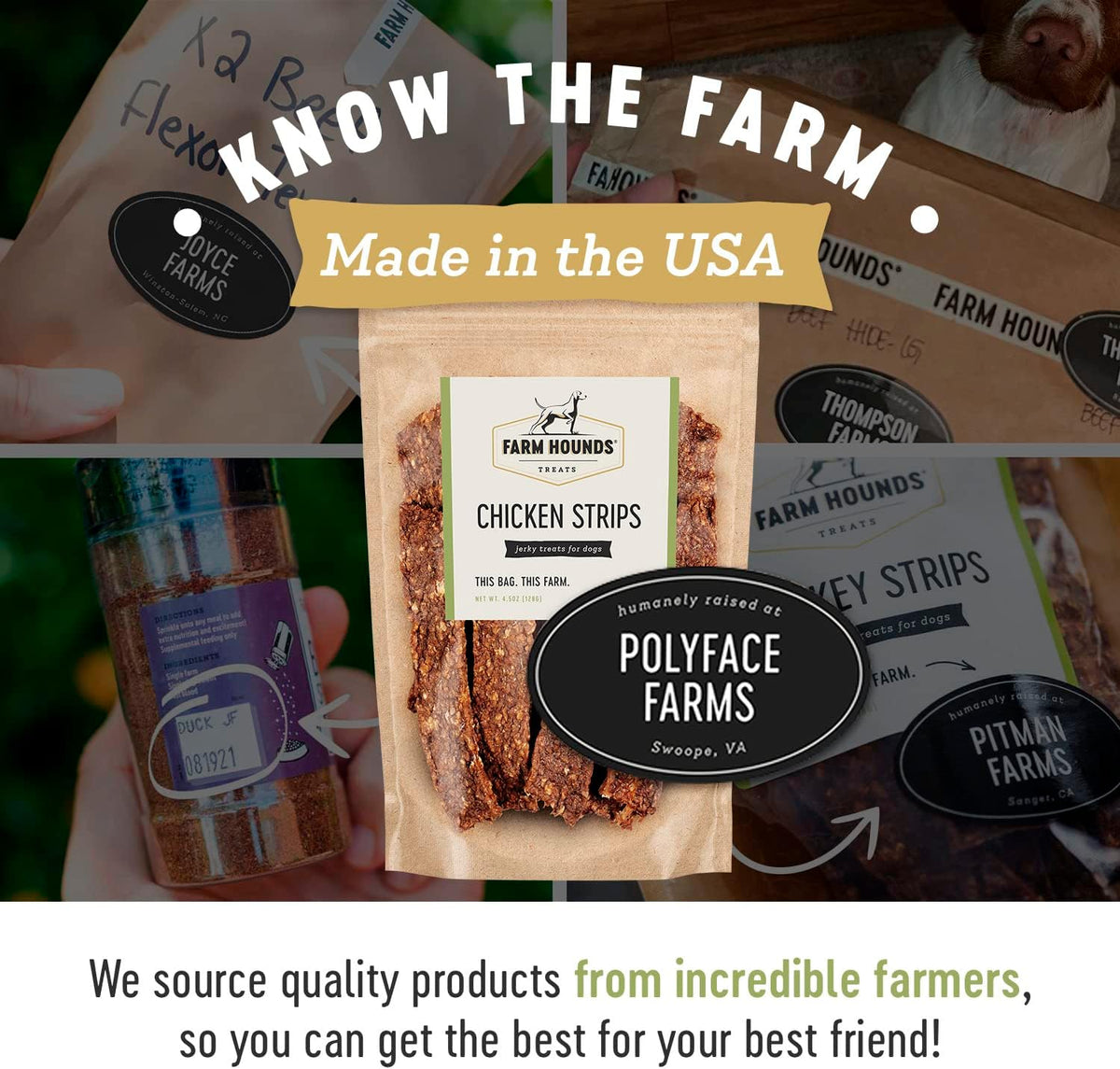 Farm Hounds - Chicken Strips - Premium Natural Jerky for Dogs - Made from 100% Humanely Raised