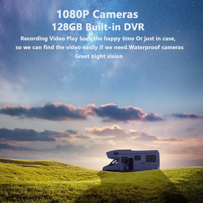 Wireless Touchable Screen 128GB Large Audio 1080P 2 Split Image 11 Inch Monitor Backup Camera