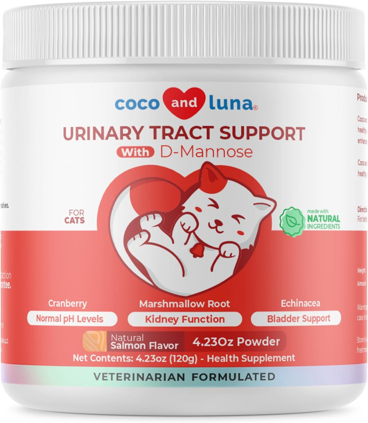 Cranberry for Cats - Incontinence Support, Urinary Tract Support, Cat UTI, Bladder Support, 120g