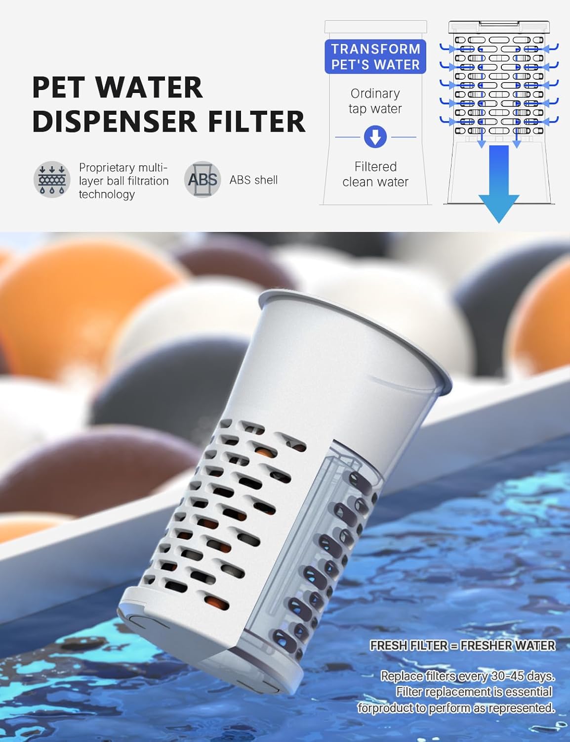 CZPET Automatic 4L Filter Dog and Cat Water Dispenser with Stainless Steel Bowl Gravity