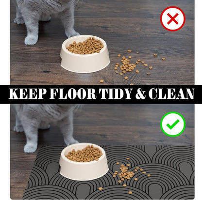 Dog Food Mats for Floors Absorbent, Pet Cat Food Mat - Quick Dry Dog Bowl Mats for Food and Water