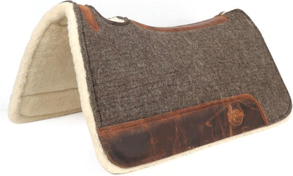 BLACK HOOF Steam Pressed Merino Wool Felt Contoured Pad with Heavy Saddle Grade 100% Woolen Fleece