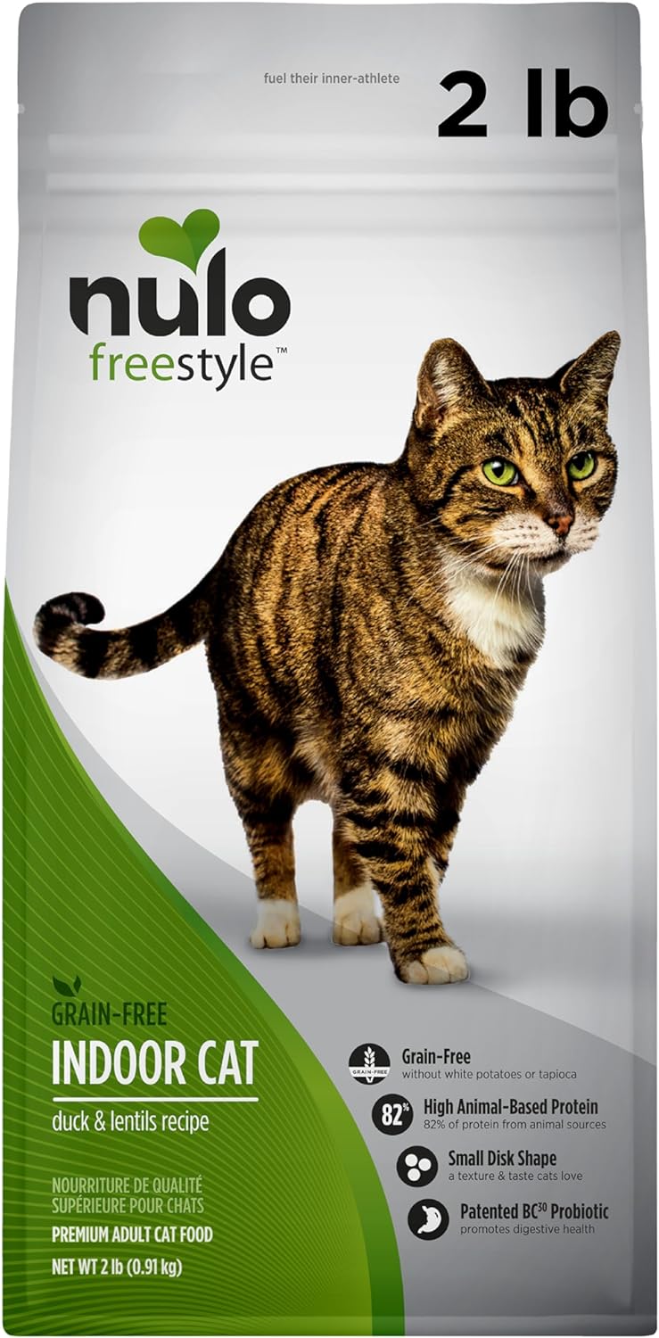 Nulo Freestyle High Protein Indoor Cat Food, Duck & Lentils Recipe - Natural Grain-Free Dry Indoor