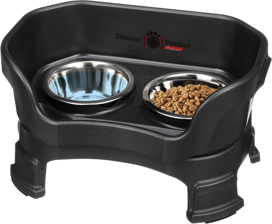 Neater Feeder Deluxe Mess Proof Cat Bowls Elevated for All Breeds – Made in USA – No Spill Raised