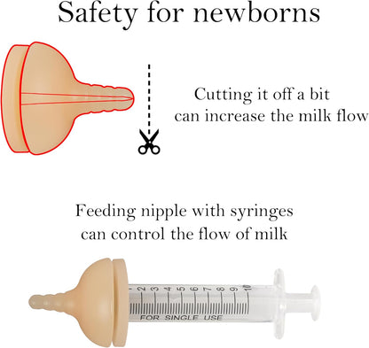 Silicone Feeding Nipple and Syringes for All Breed of Puppies and Other Animals Dongdong pet (4