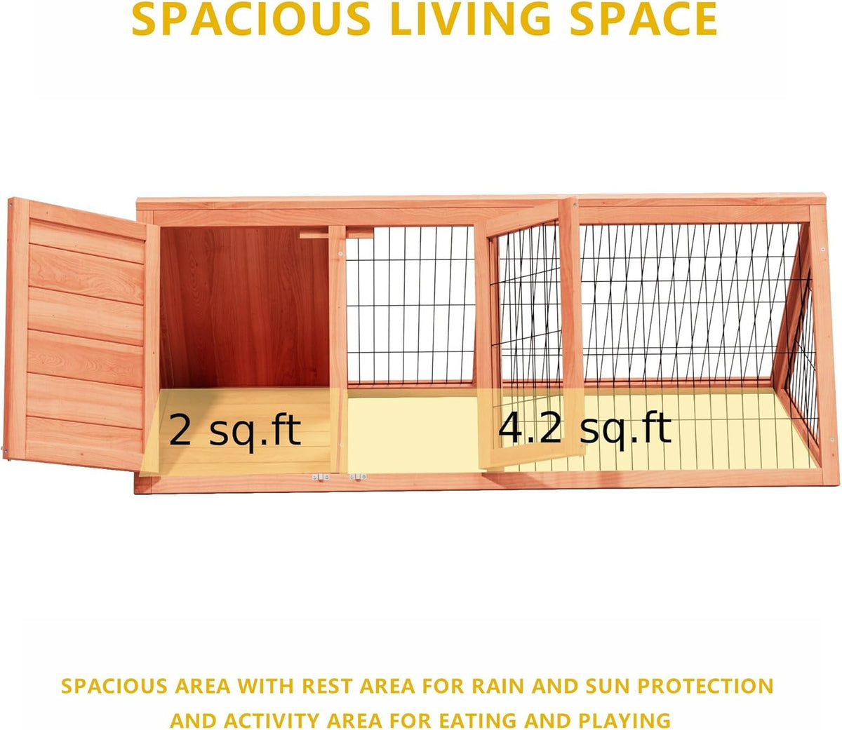 Chick Coop,Outdoor Chicken Run Cage Wooden Triangle Quail Coop with Ventilating Wire Poultry Hutch