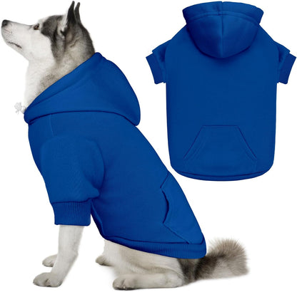 Dog Sweaters for Large Dogs Pet Sweater Solid Soft Brushed Fleece Dog Hoodie Clothes Pet Hoodie