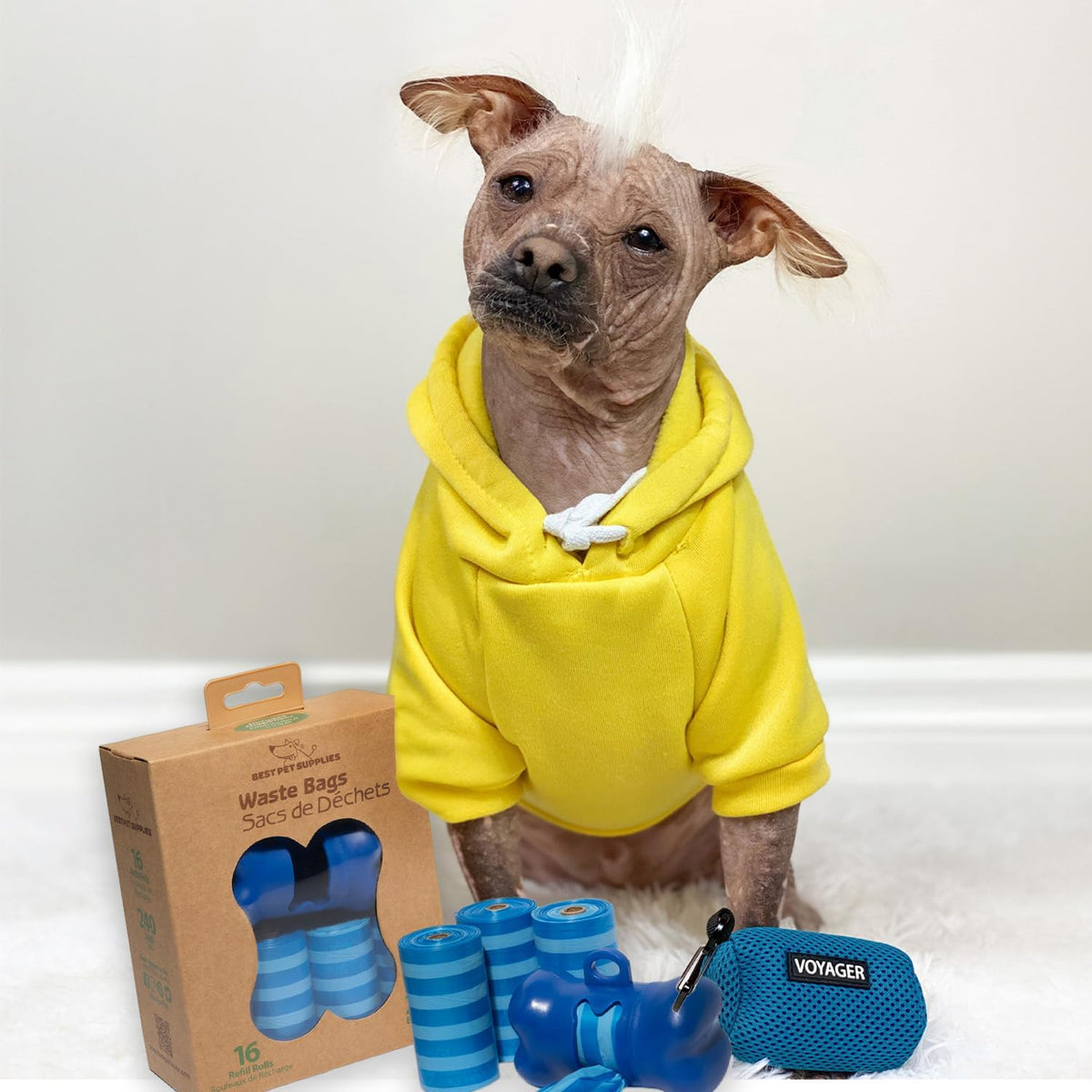 Best Pet Supplies Dog Poop Bags (240 Bags) for Waste Refuse Cleanup, Doggy Roll Replacements for