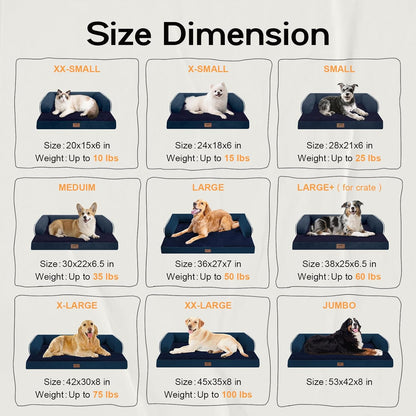 Extra Large Dog Bed-Orthopedic Waterproof XL Dog Bed for XLarge Extra Big Dogs - Foam Couch Sofa