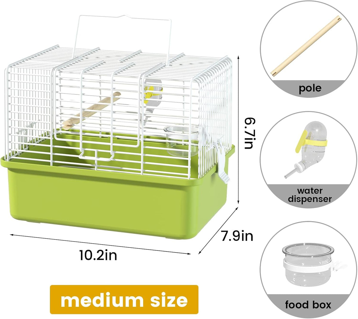 BAGHBPM Small Bird cage,Travel Cage for Birds and Small Animals, Parakeet cage,Bird Carrier Travel