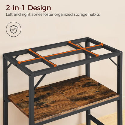 20 Gallon Fish Tank Stand, Aquarium Stand with 2-Tier Storage Shelves, Heavy Duty Breeder Turtle
