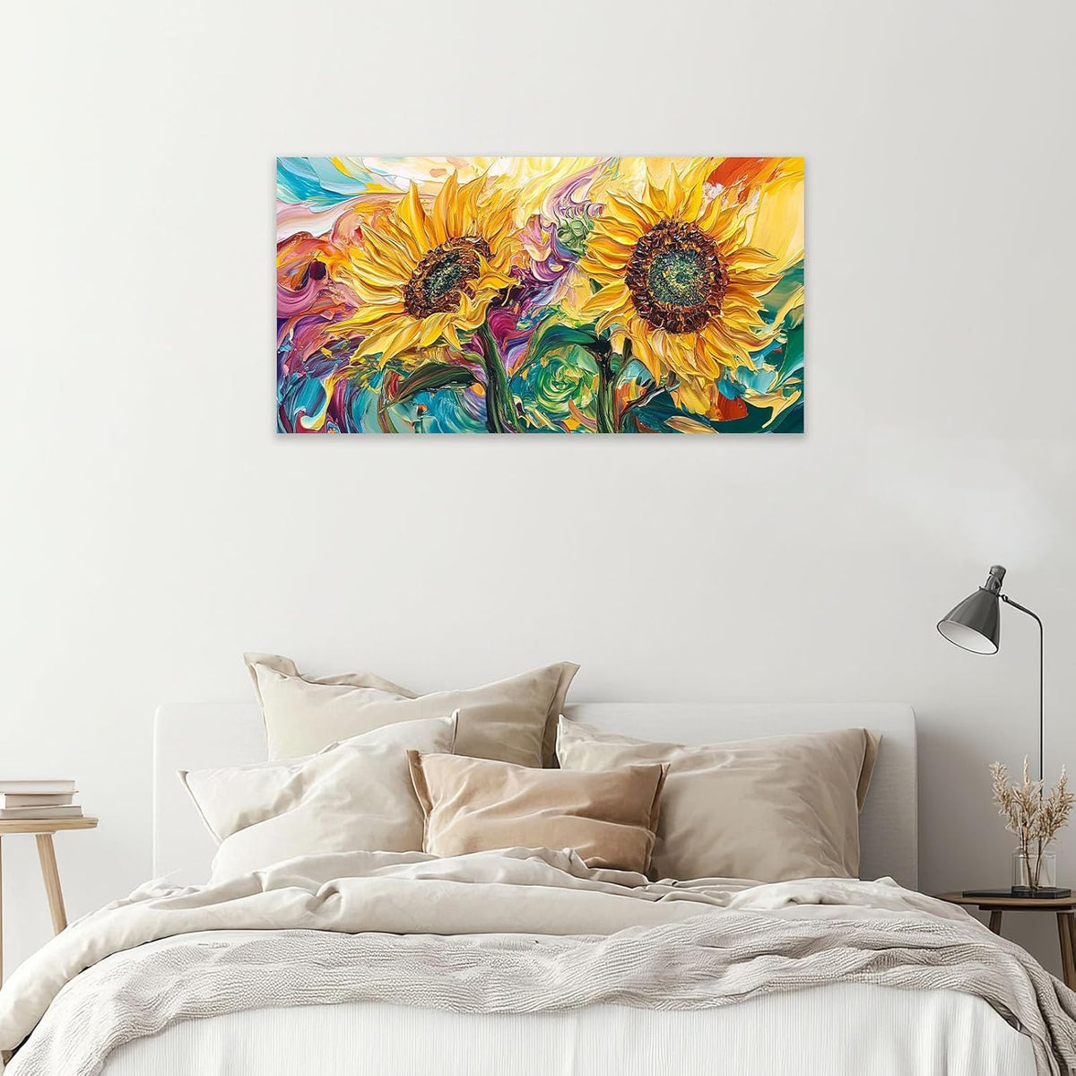 Large Sunflower Wall Art Canvas Living Room Floral Flower Pictures Framed Prints Oversize Wall