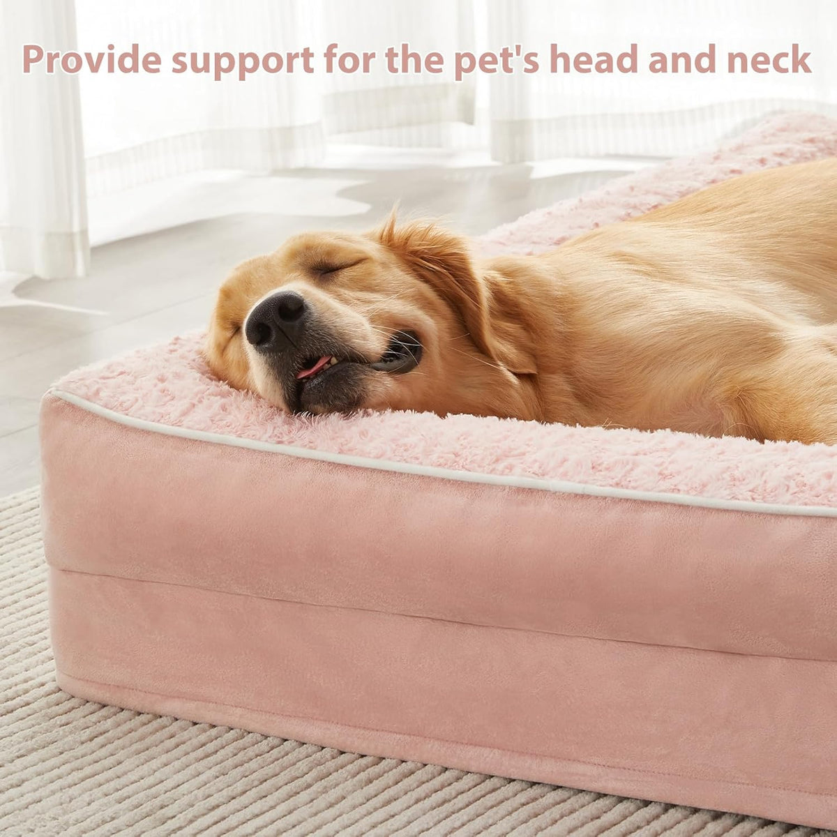 BFPETHOME Orthopedic Dog Beds for Large Dogs-Waterproof Sofa Dog Bed with Removable Washable Cover