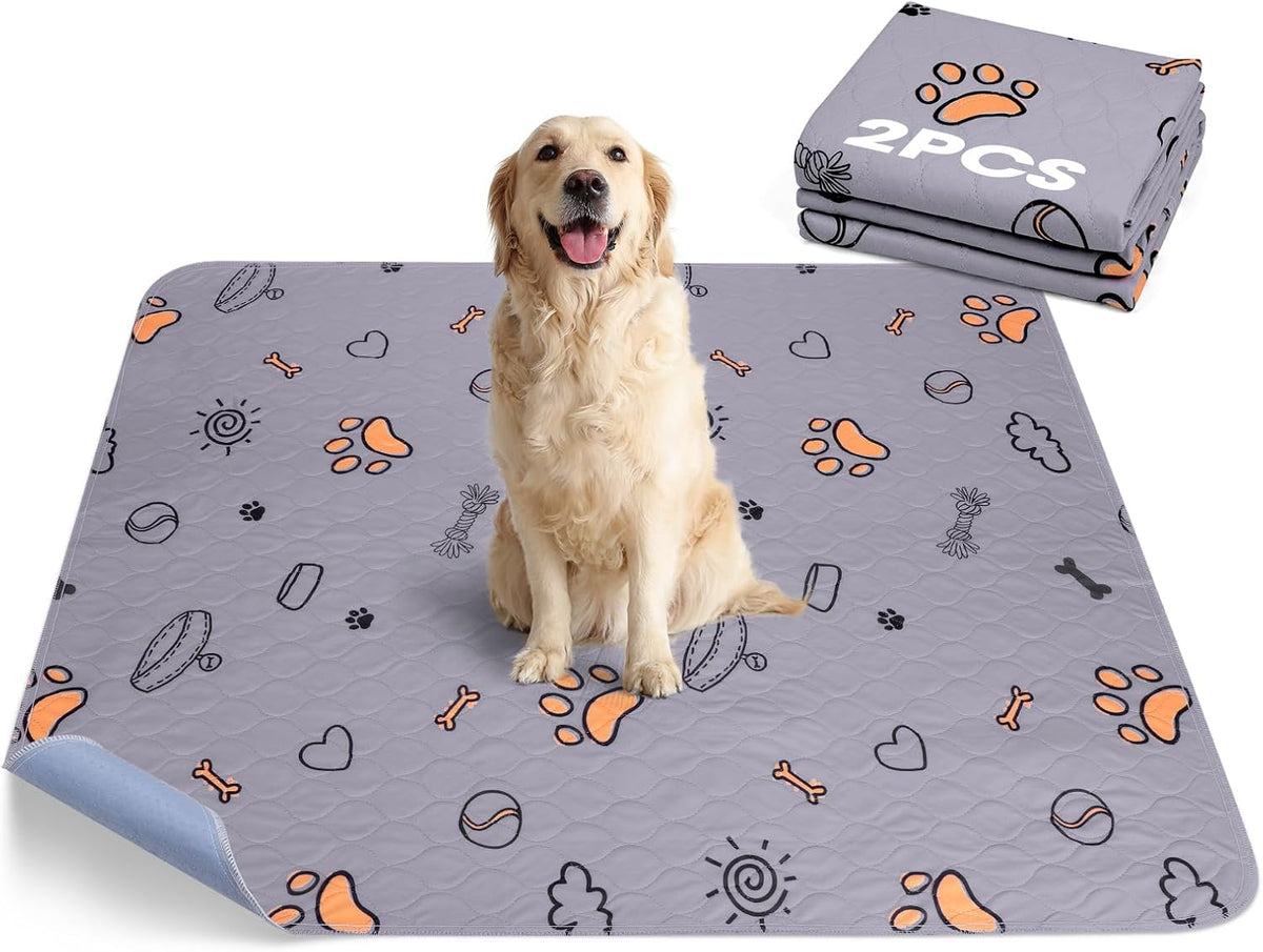 Washable Pee Pads for Dogs, 2 Pack Large 41"x41" Super Absorbent Reusable Pads for Dog Training