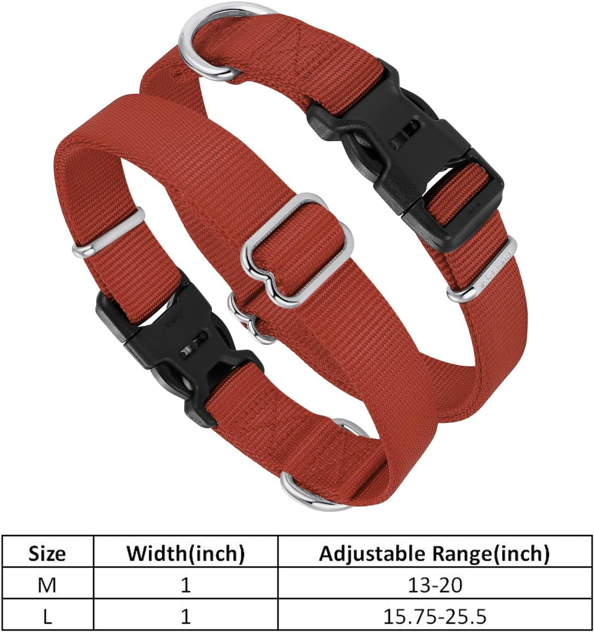 Mikivery Nylon Dog Collar with Quick Release Buckle Soft Adjustable Sturdy for Small Medium Large