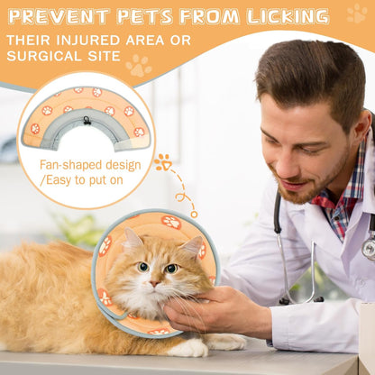 Cat Cone Collar Soft to Stop Licking After Surgery Cat Recovery Collar for Small Large Cats
