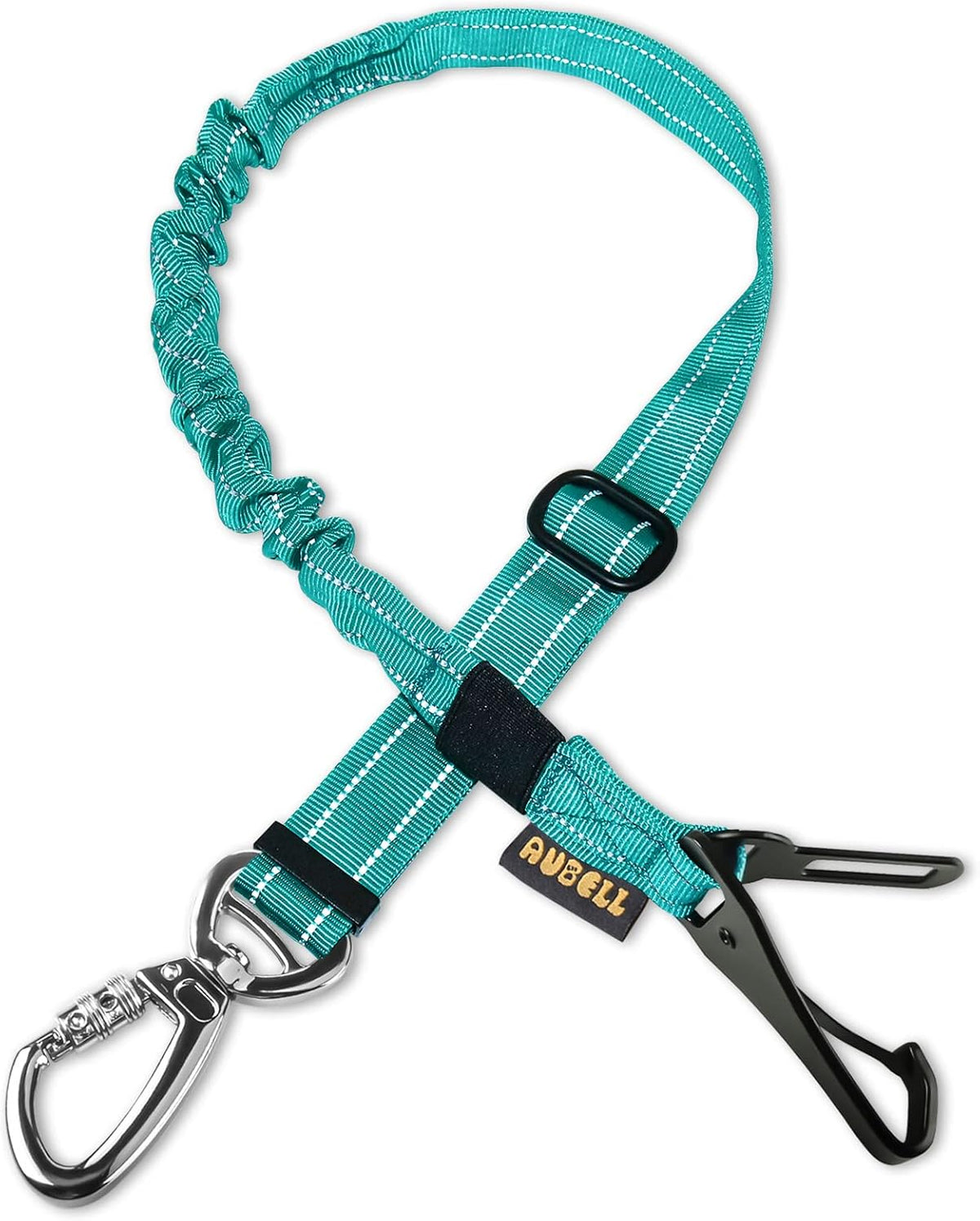 AUBELL Dog Seat Belt for Car,Updated 3-in-1 Adjustable Reflective Bungee Heavy Duty Dog Car Harness
