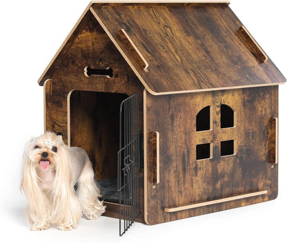 Dog House Indoor for Small Dogs or Cats, Cozy Wooden Design, Small Indoor Bed House, with Air Vents