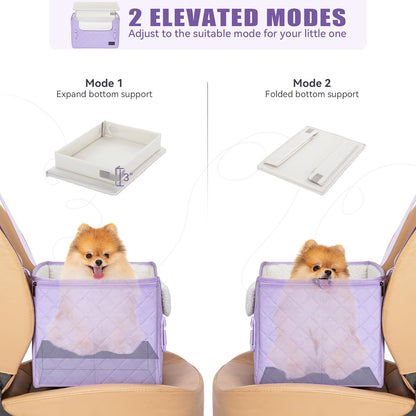 PETSFIT Dog Car Seats for Small Dogs, Patent Safe Buckles Cat Car Seat, Car Seat for Dogs with