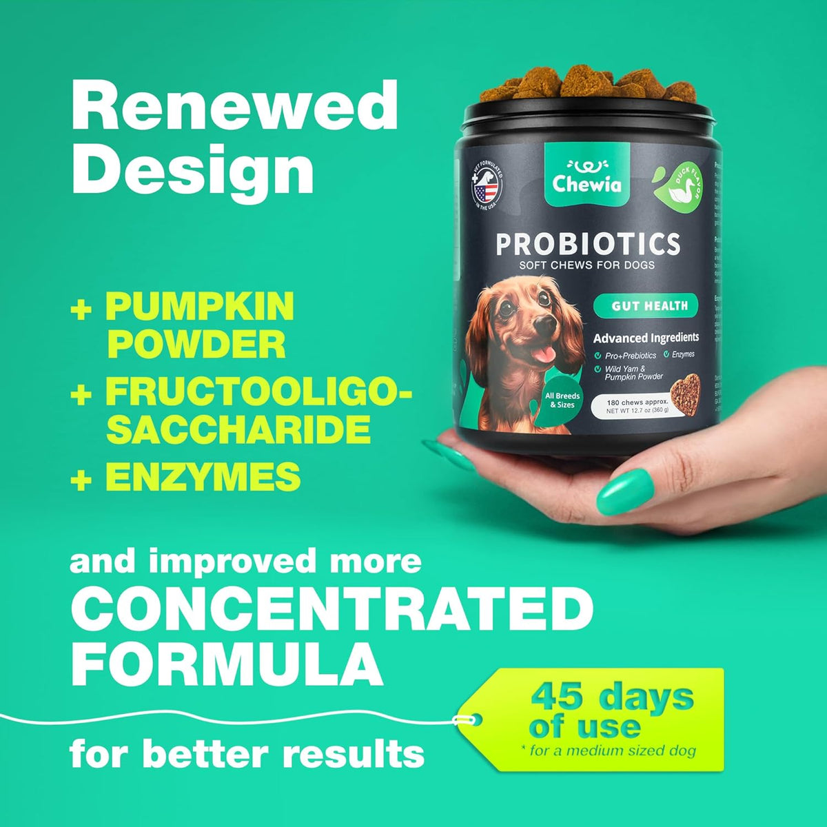 Probiotics for Dogs Gut Health, Digestion, Immunity, Yeast Balance, Itchy Skin, Allergies Support