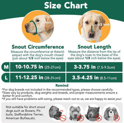 Mayerzon Dog Muzzle for Medium Large Dogs, Humane Basket Muzzle, Soft & Lightweight & Adjustable |