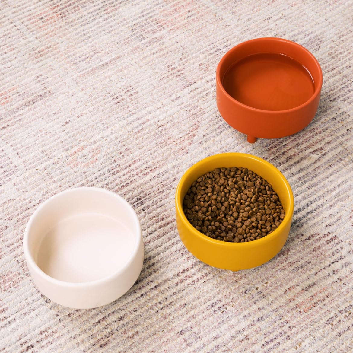 Waggo Uplift Ceramic Dog Bowl for Small Medium and Large Breeds - Heavyweight and Durable Pet Food